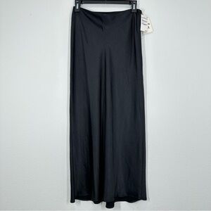Open Edit Nordstrom Black Pull On Maxi Skirt Contemporary Date Night Size S NWT